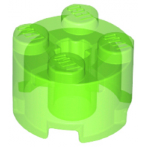 Steen, Rond 2x2 Trans Bright Green